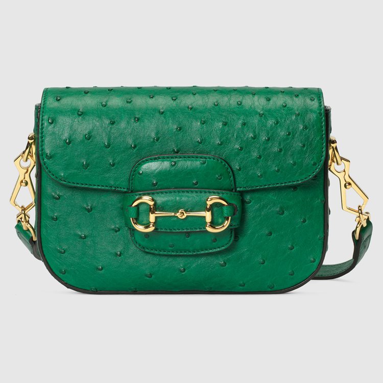 658574.EY0DG.3160.001.060.0000.Light Gucci Horsebit 1955 ostrich mini bag